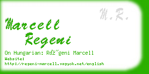 marcell regeni business card